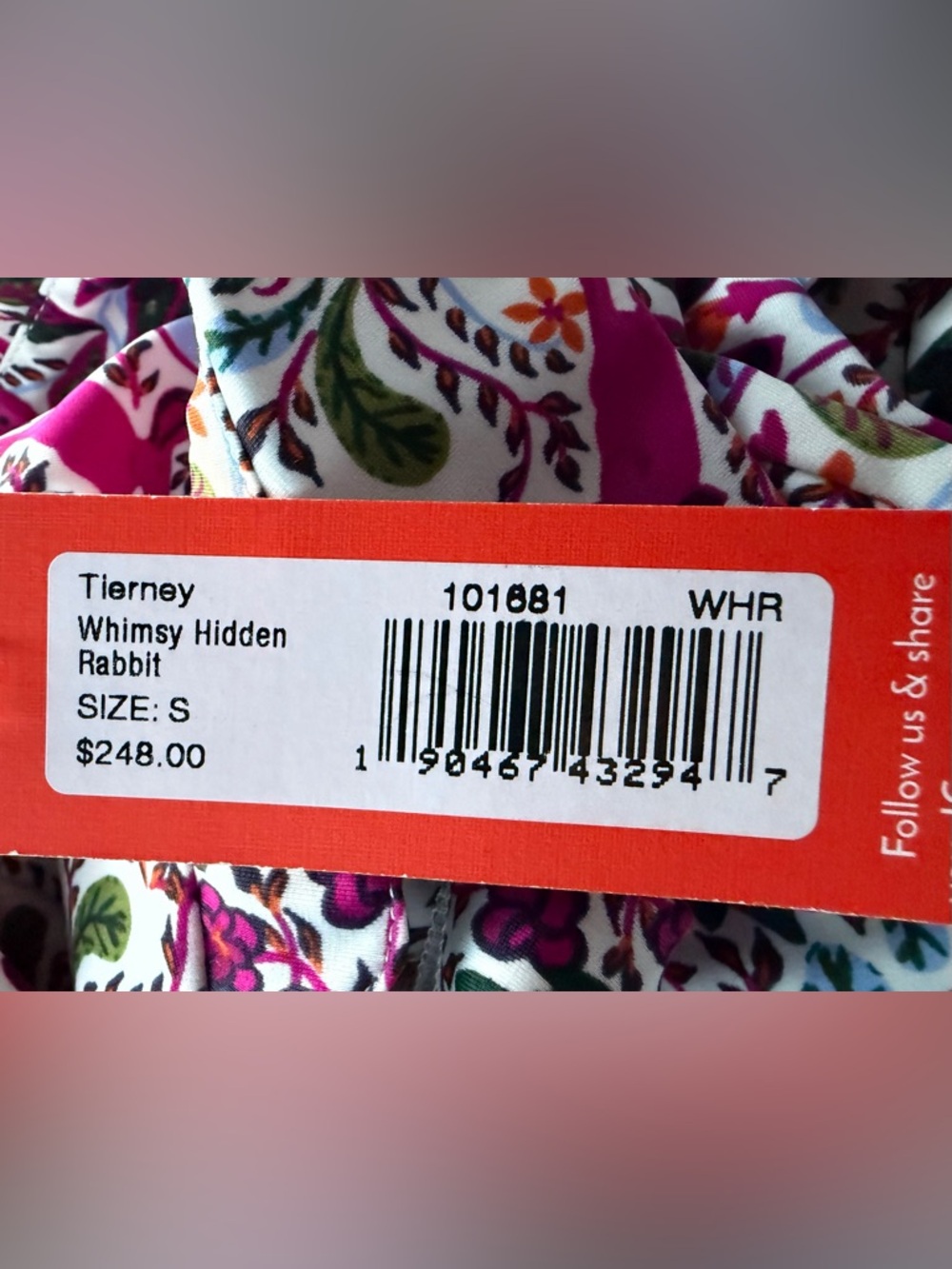 NWT Jude Connally Tierney Dress in Whimsy Hidden Rabbit Print | Size Small - Picture 14 of 16